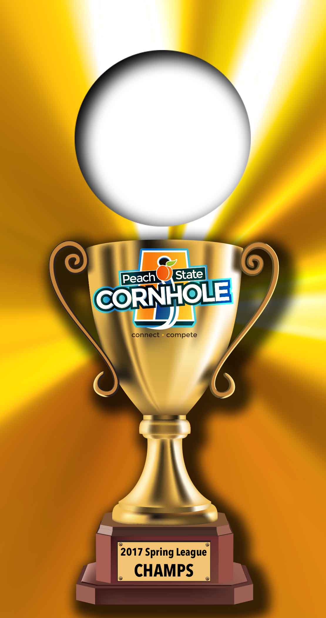 Custom Cornhole Trophy / Cornhole Tournament Award 