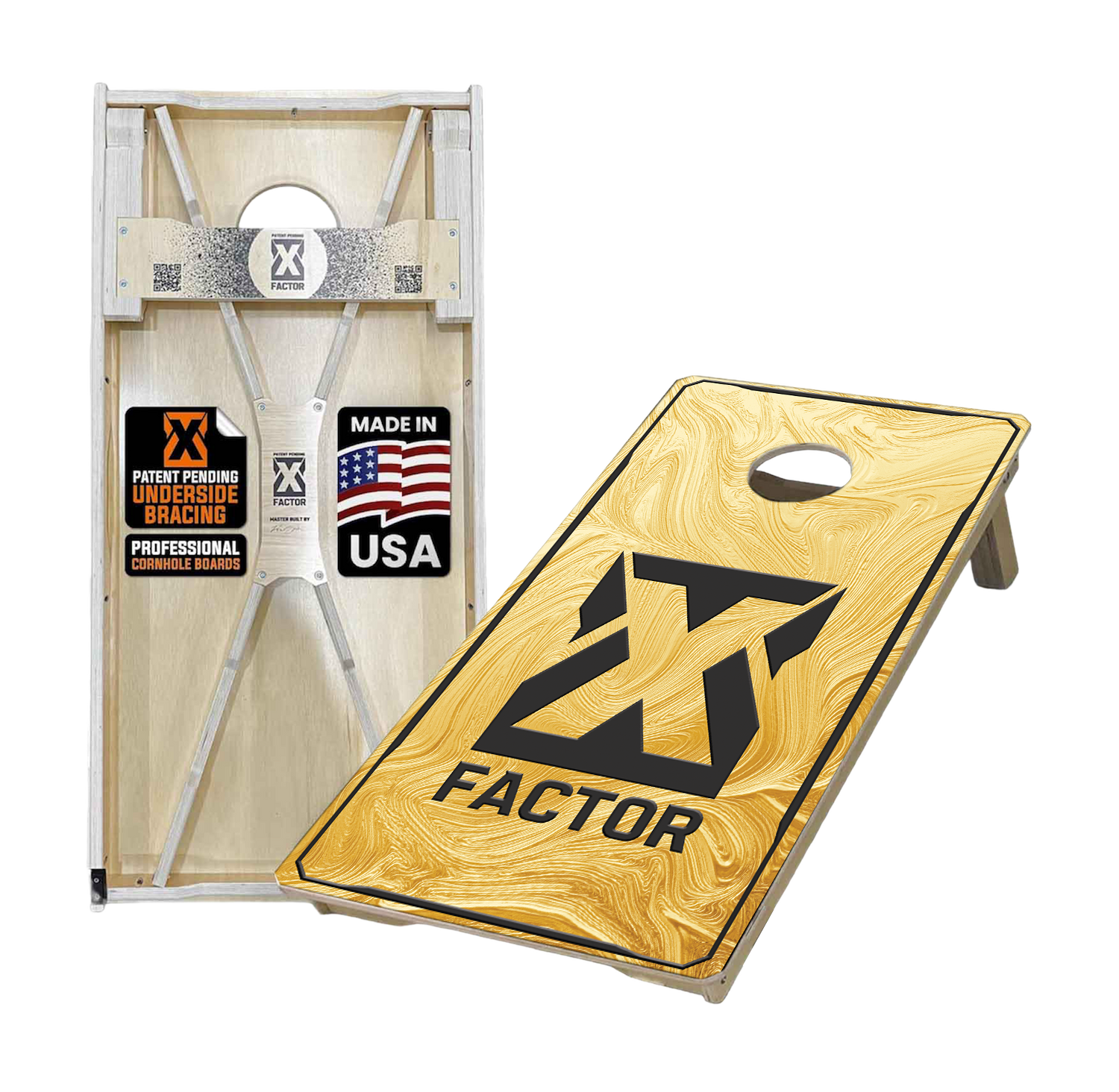 IN STOCK - X Factor Liquid Gold Cornhole Board Set - West Georgia