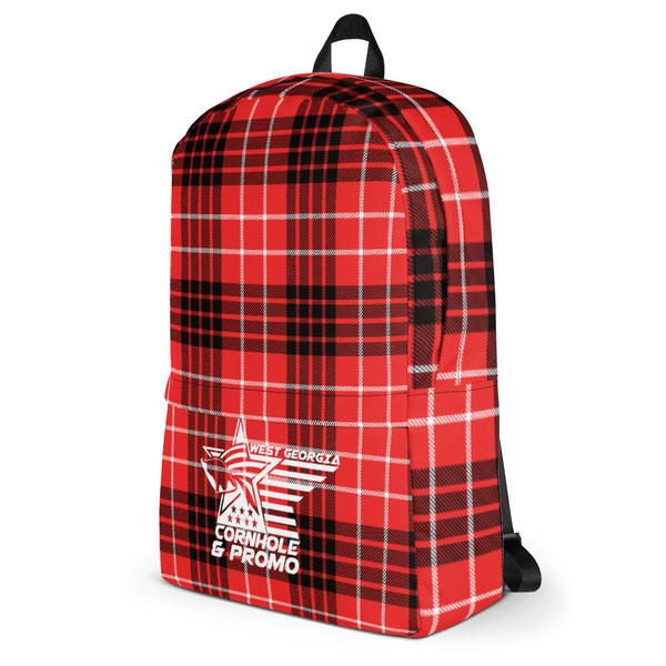 WGC Plaid Backpack West Cornhole