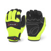MG101- DEX SAVIOR Premium Synthetic Palm Patch Hi-Viz Green Mechanic Glove