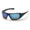 Pyramex Goliath Safety Eyewear (Ice Blue Mirror Lens/Black Frame SB5665D)