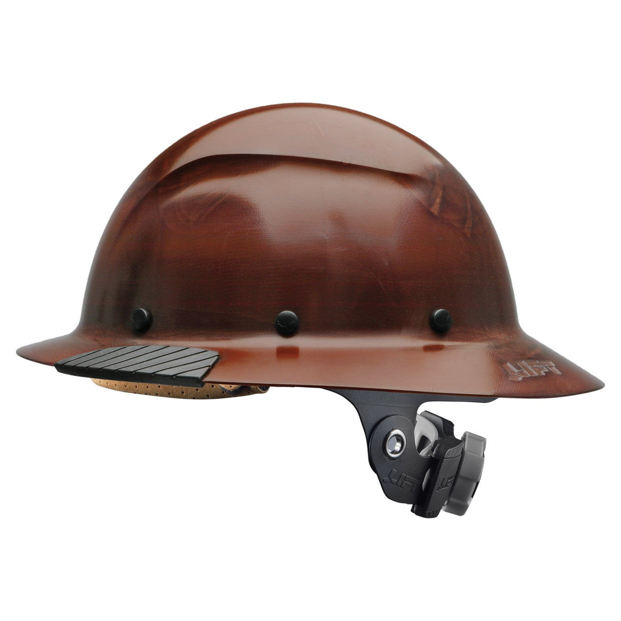 LIFT Safety HDF-15NG DAX Natural Brown Full Brim Hard Hat w/ Ratchet Suspension