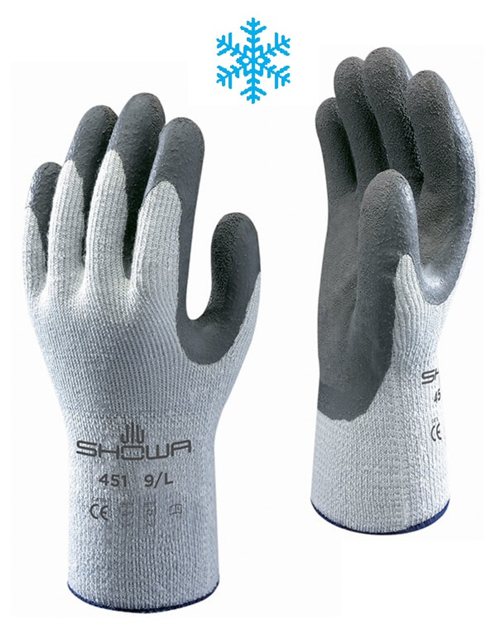 Showa Insulated Rubber-Coated Jersey Work Gloves