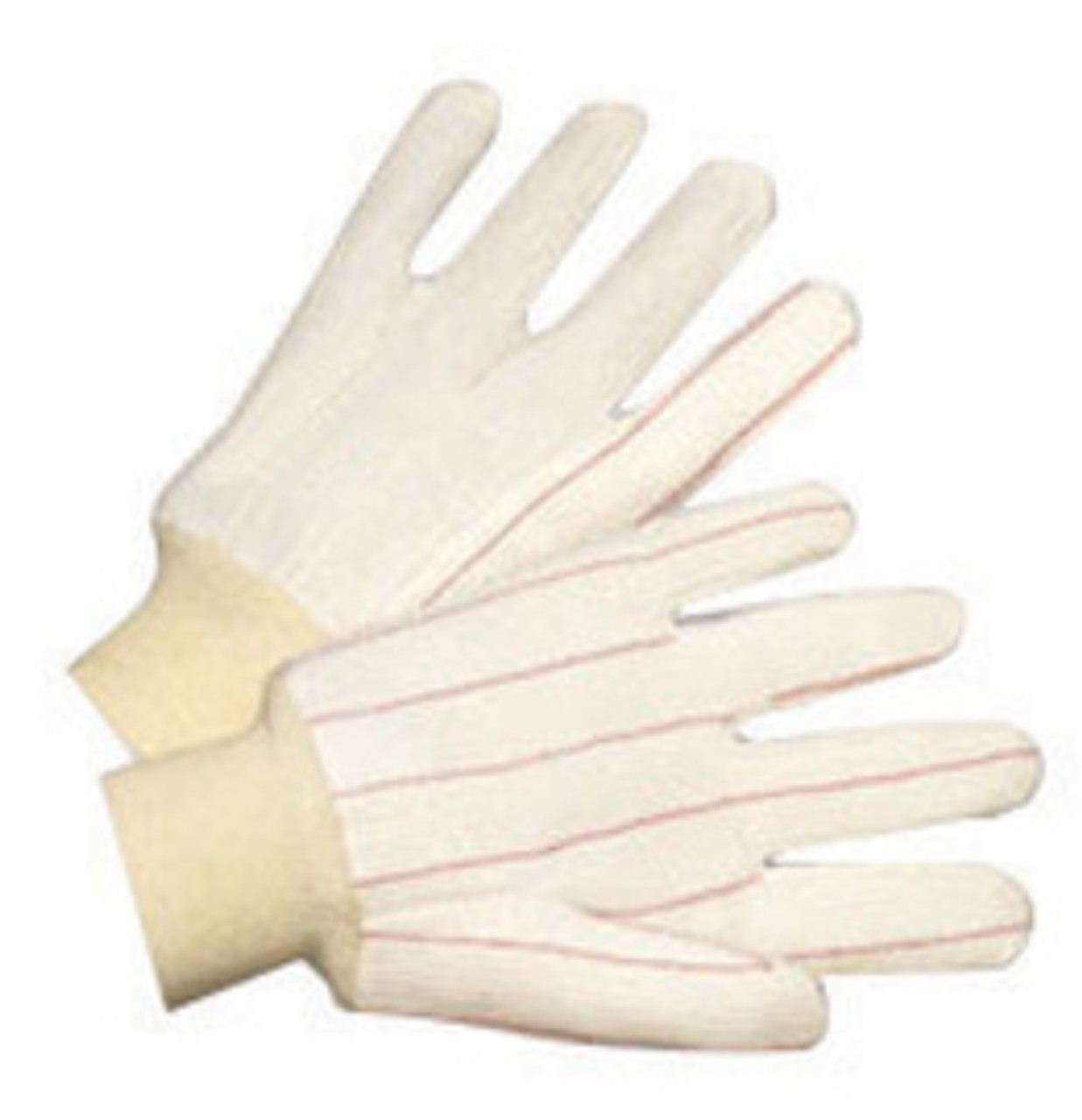18oz Double Palm Knit Wrist Canvas Gloves  ##325 ##