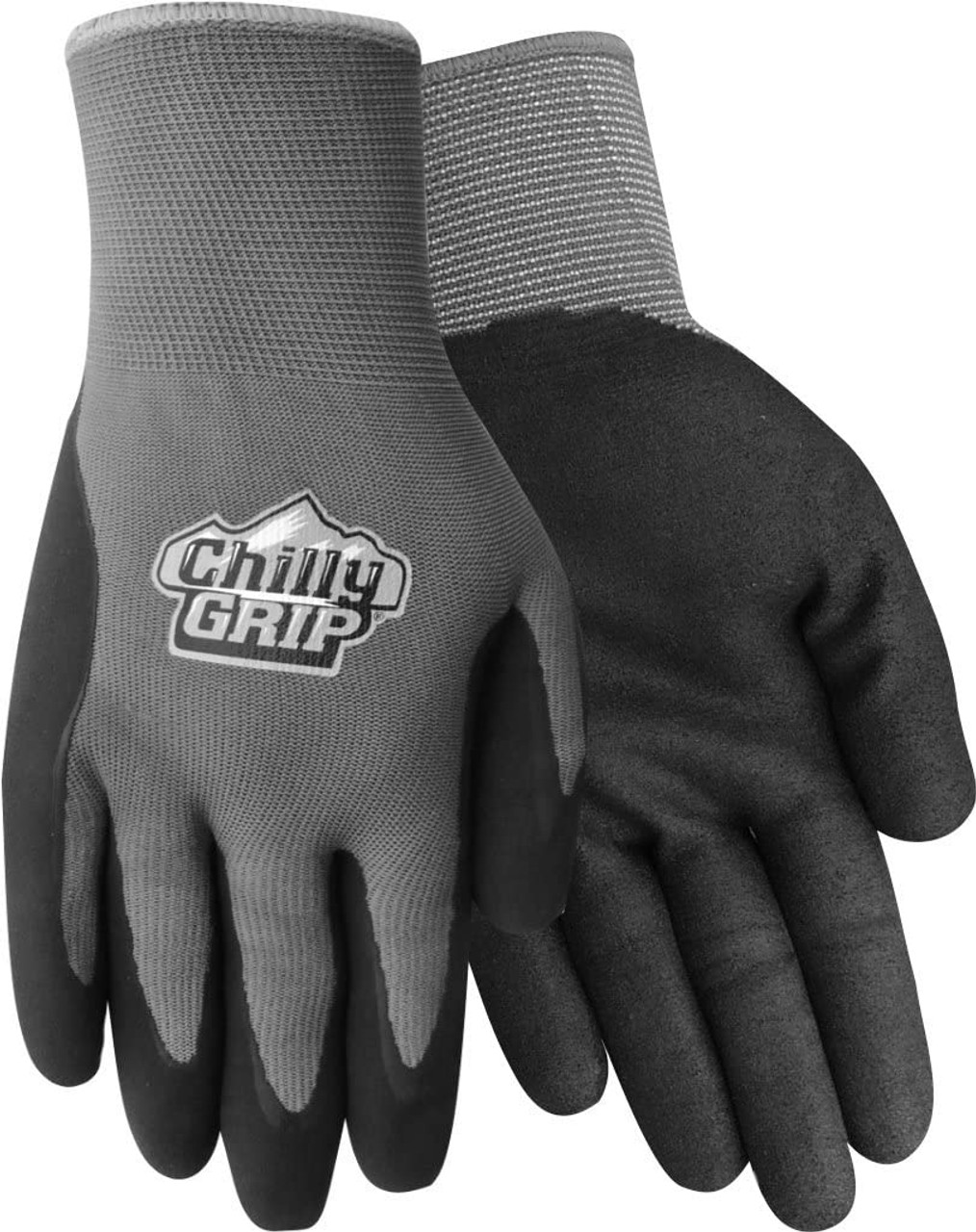 Red Steer® Chilly Grip® Gray, Water Resistant, Palm Coated Glove