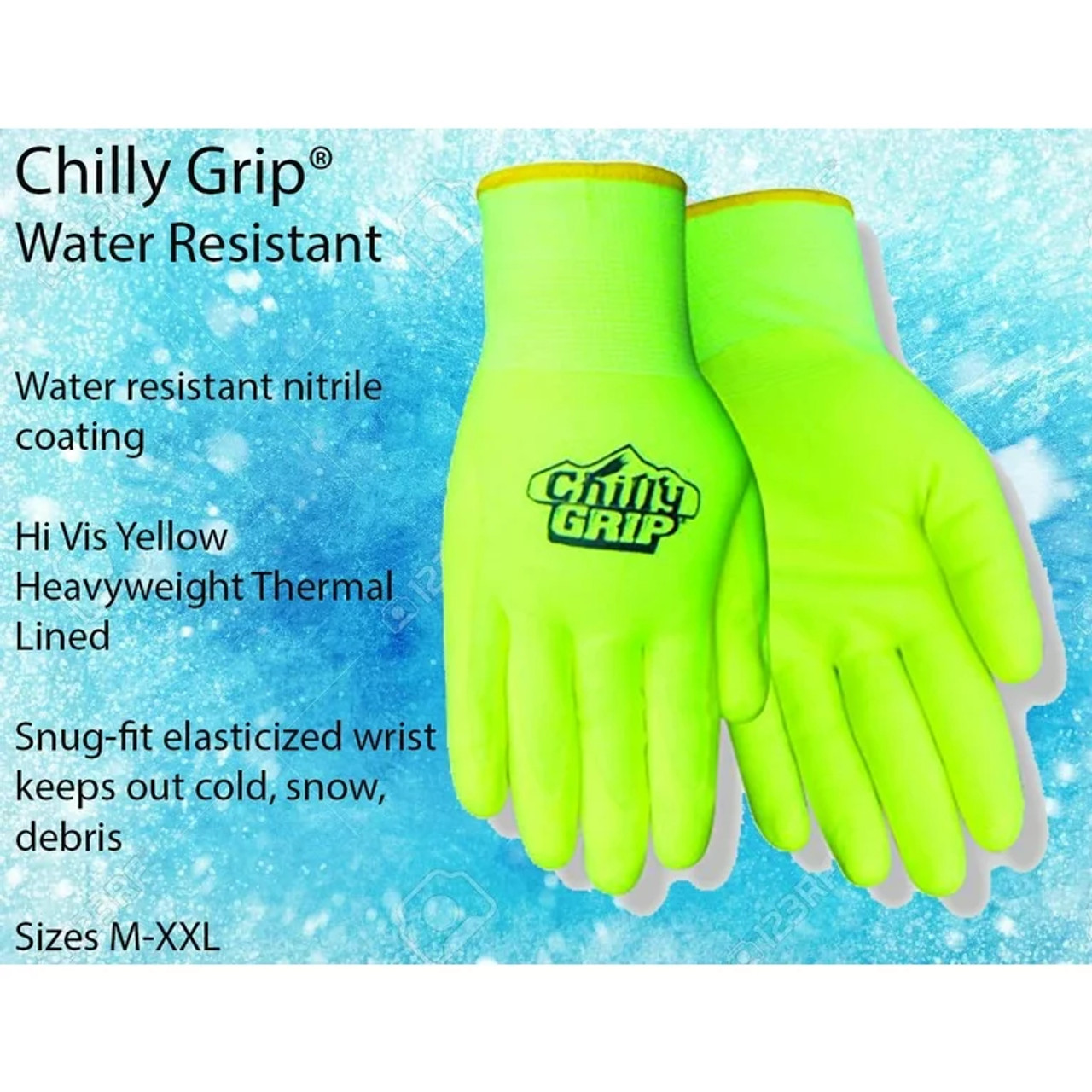 Red Steer® Chilly Grip® A-319 Hi-Vis, Water Resistant, Palm Coated Glove