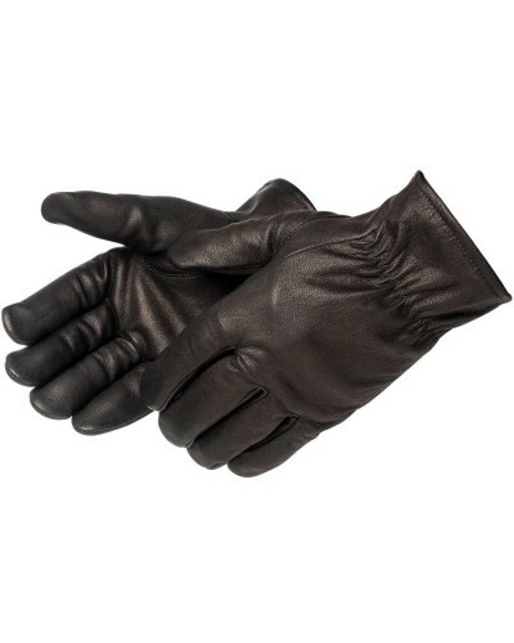 GS1994BK - Black Fleece Lined Goatskin, Top Grain Leather Gloves 