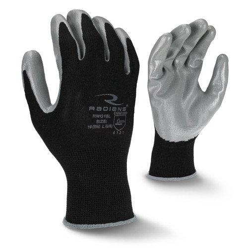 Super-Fit™ Grey Knit Thermal Work Gloves with Natural Rubber Coated Palm -  Extra Large