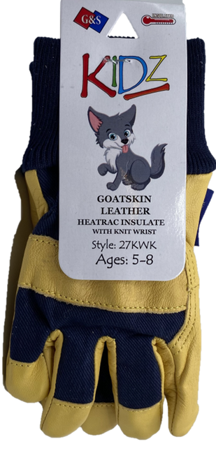 KIDZ™  27KW Top Grain Insulated Goatskin Palm Kids Work Gloves 