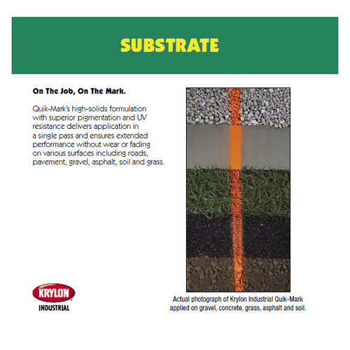 KRYLON® Quik-Mark™ Water-Based Inverted Marking Paint - Fluorescent Orange (12 Cans/Case)