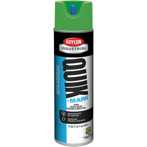 KRYLON® Quik-Mark™ Water-Based Inverted Marking Paint - APWA Green (12 Cans/Box)