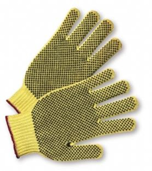 G and F 1678L Cut Resistant Work Gloves, 100-percent Kevlar Knit Work Gloves, Yellow, Large, 1 Pair