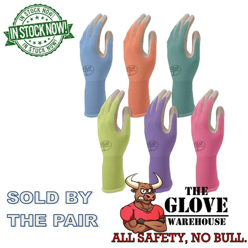 SHOWA® ATLAS® NT370 Nitrile Palm Coated Ladies Nylon Gloves (ASSORTED COLORS)
