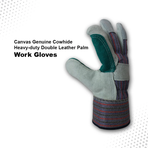 Double leather Palm Work Gloves (Men's Large)