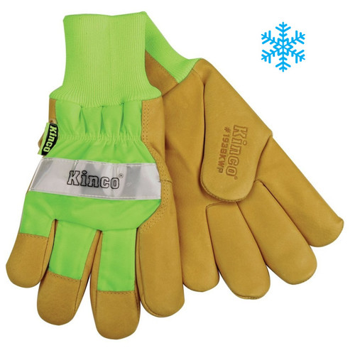 PIP Maximum Safety Leather Palm Yellow Mechanics Gloves