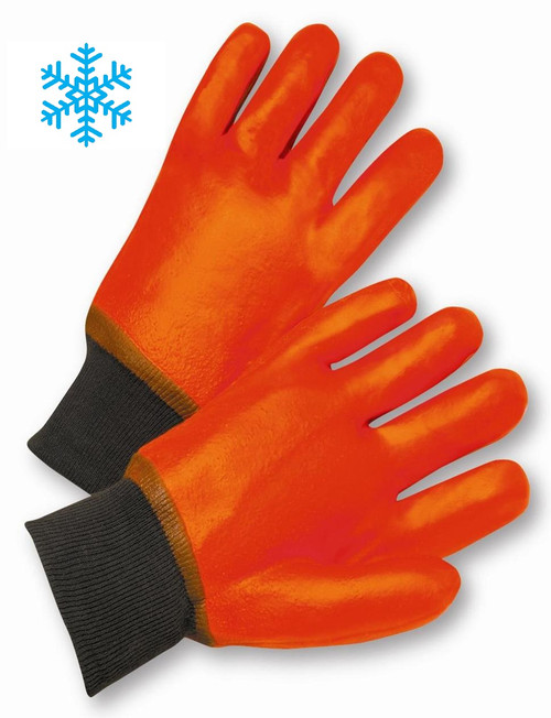 orange pvc gloves