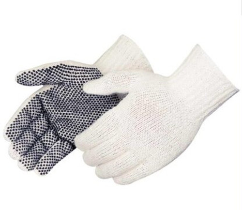 PVC Palm Dot String Knit Gloves, Ladies (12 pairs)