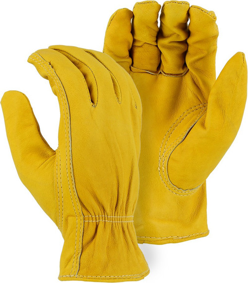 Majestic Glove 1661 Top Grain Elk Skin Leather Drivers Glove-2XL