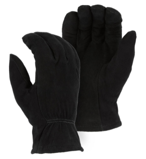 Majestic Glove Lined Deerskin Winter Drivers Gloves for Women in Black