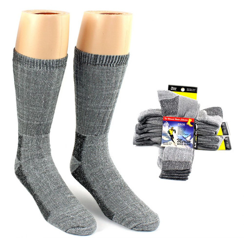 Eros Thermal Merino Wool Crew Socks — 2 pairs per package
