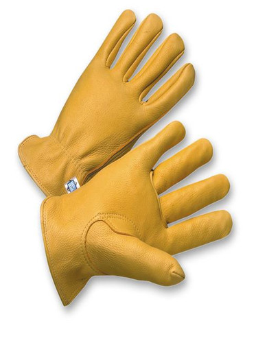 GS1994BK - Black Fleece Lined Goatskin, Top Grain Leather Gloves - The Glove  Warehouse