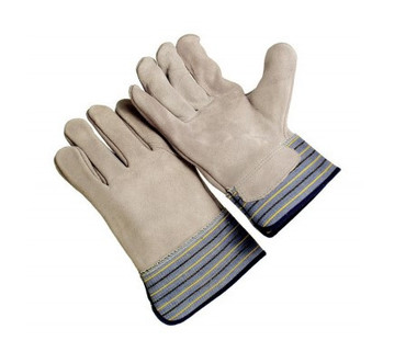 Full Leather Back Cowhide Work Gloves : Unlined Leather Palm Work