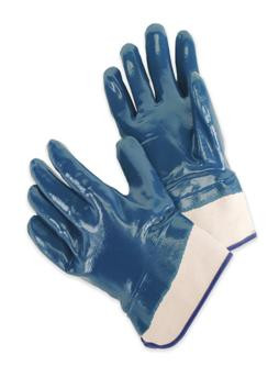 Kavish Blue Nitrile Coated Safety Work Gloves – Waterproof & Oil Resistant, Flannel Liner, Non-Slip Grip, Large Size For Petrochemical, Fuel, Chemical, Gardening
