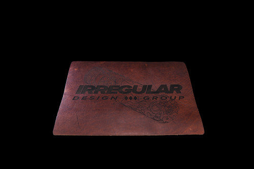 IDG Branded Leather Mat for display and/or cleaning. Made in Ohio.
