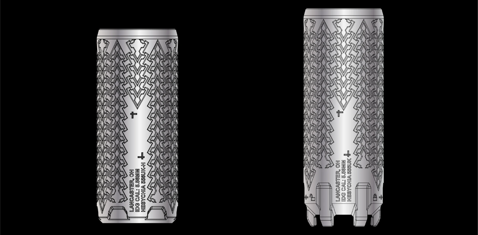 Length comparison showing packaging efficiency of native vs HUB variants