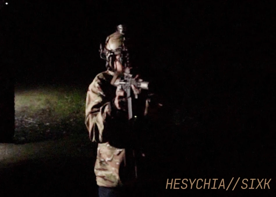 Low-light footage of SIXK and 556UK flash signature across different conditions and ammo