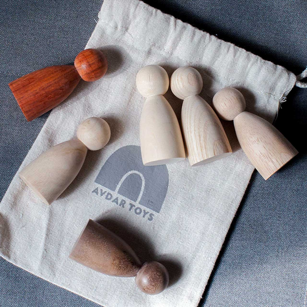 Avdar Wooden Toys Natural Wooden Friends Endless Play Collective