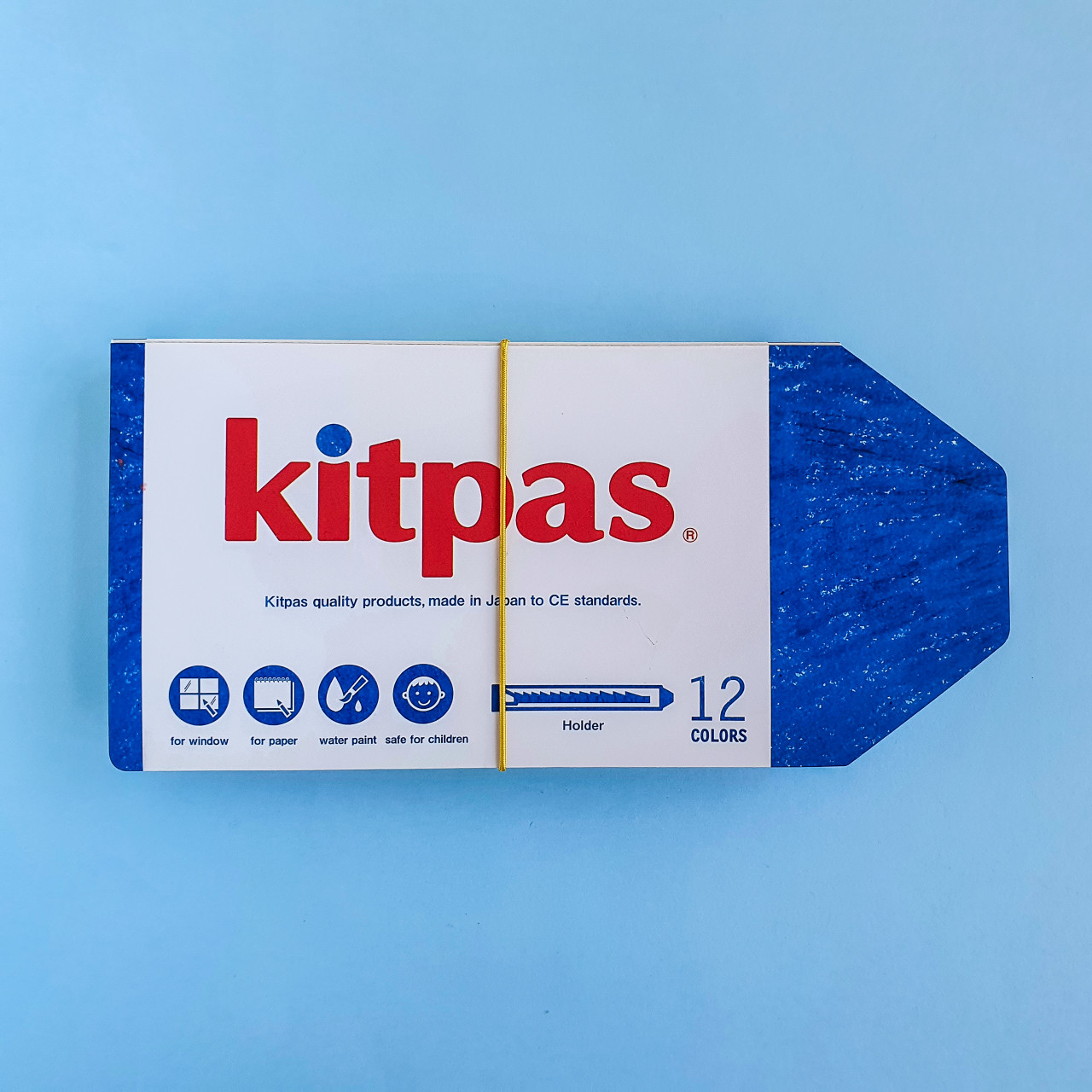 Kitpas Medium Stick Crayons with Holder 12 Colours Endless Play