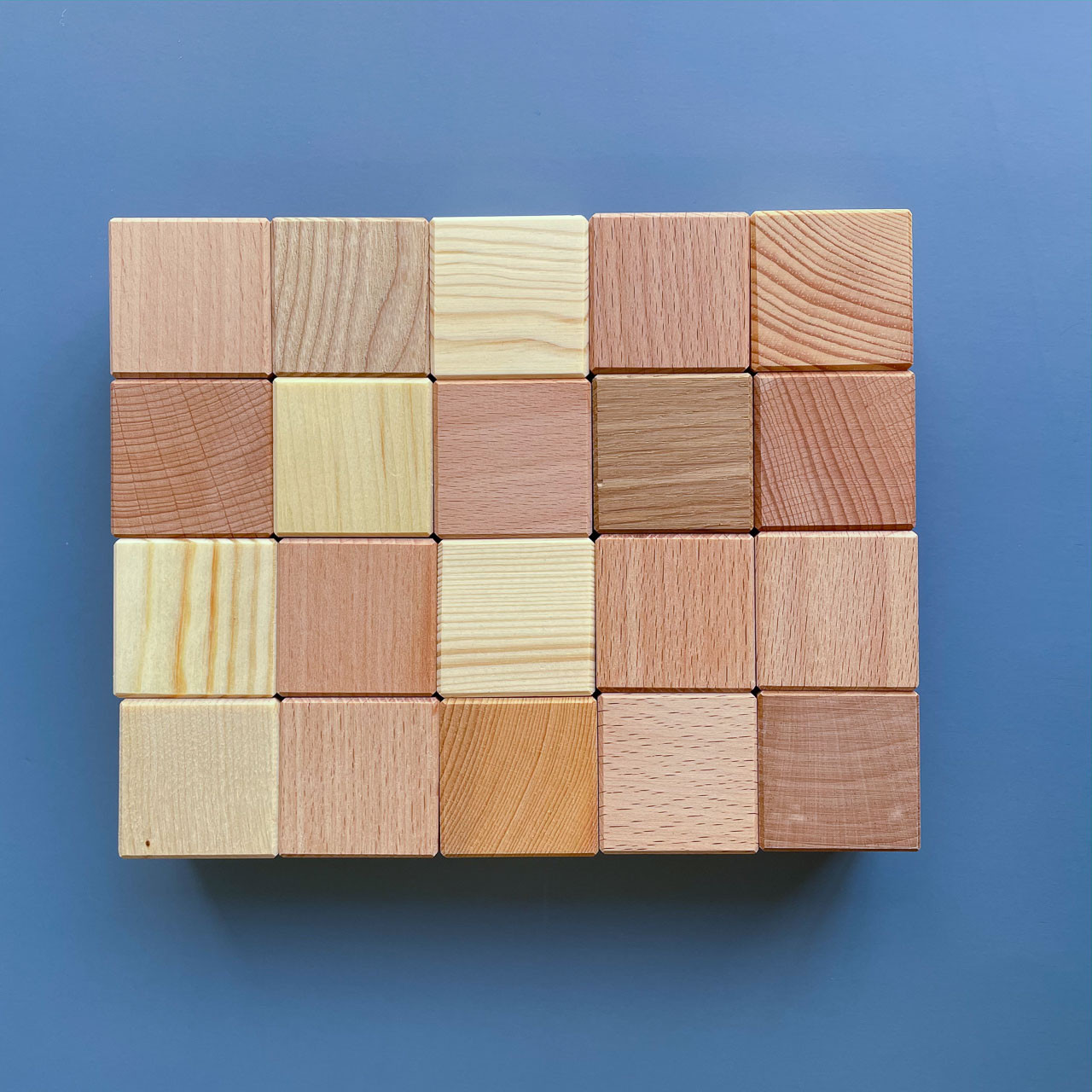 Wooden Cubes 4cm 9 Pack