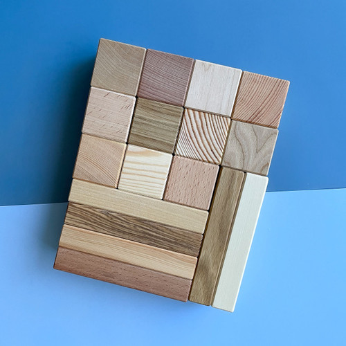 Snavvy Natural Wooden Cube & Plank Blocks exclusively at Endless Play Collective