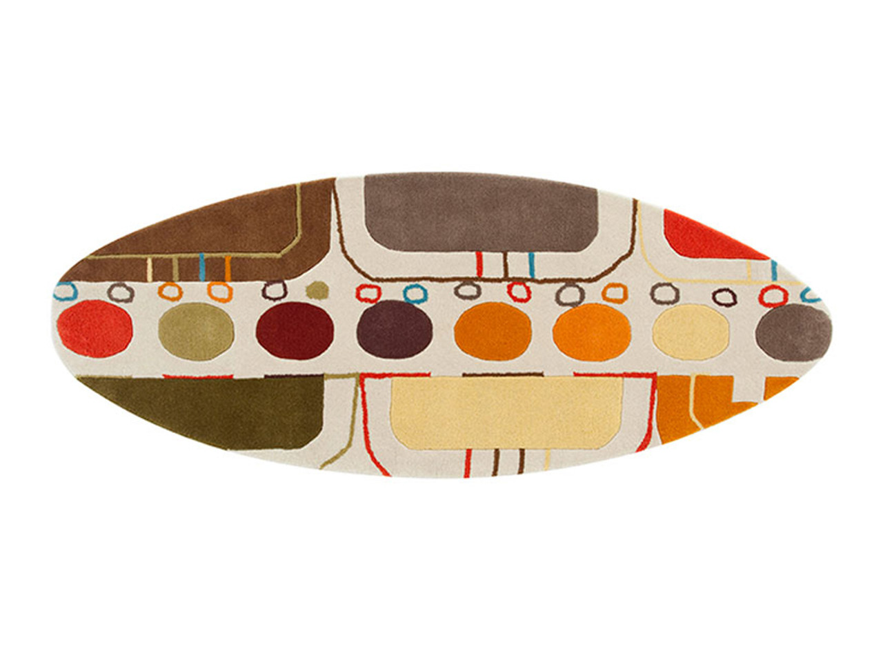GAN Surf Malibú Mediterráneo Hand Tufted Runner Rug by Alejandra Gandía-Blasco
