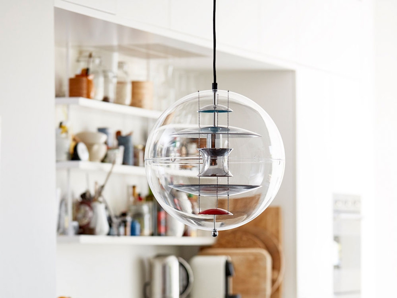 Verpan VP Globe Coloured Glass Pendant Light by Verner Panton