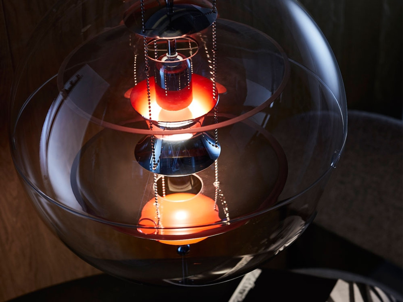 Verpan VP Globe Coloured Glass Pendant Light by Verner Panton