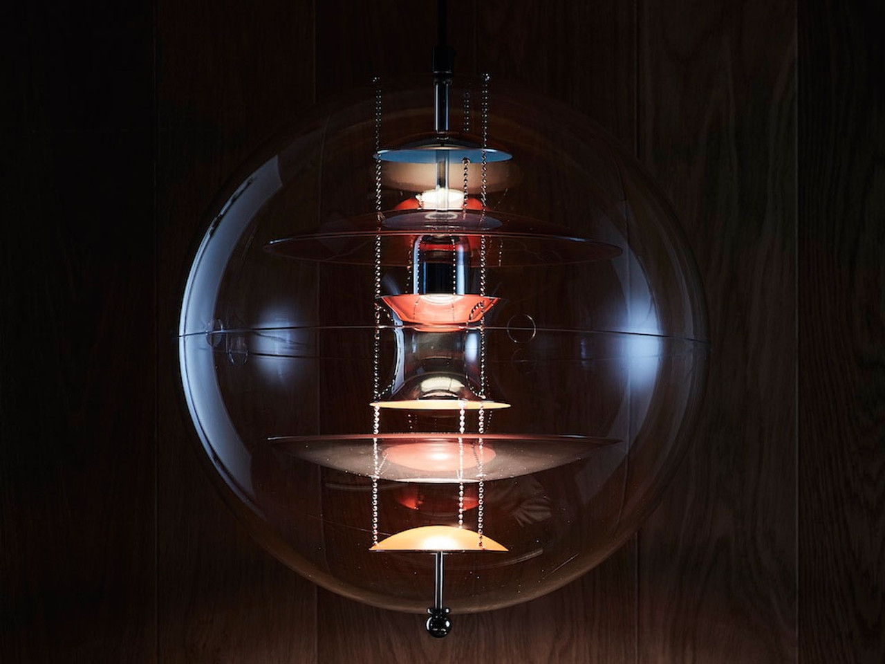 Verpan VP Globe Coloured Glass Pendant Light by Verner Panton