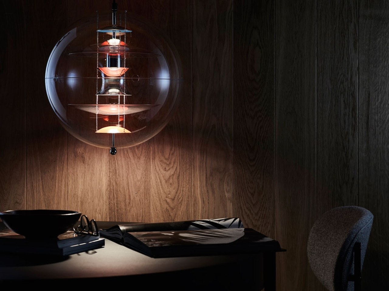 Verpan VP Globe Coloured Glass Pendant Light by Verner Panton