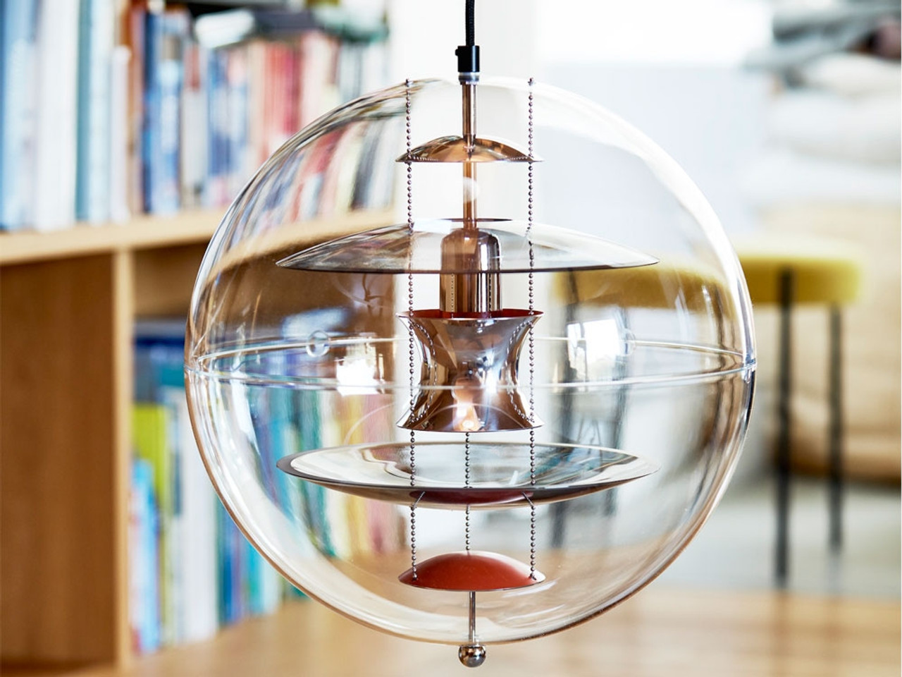 Verpan VP Globe Coloured Glass Pendant Light by Verner Panton