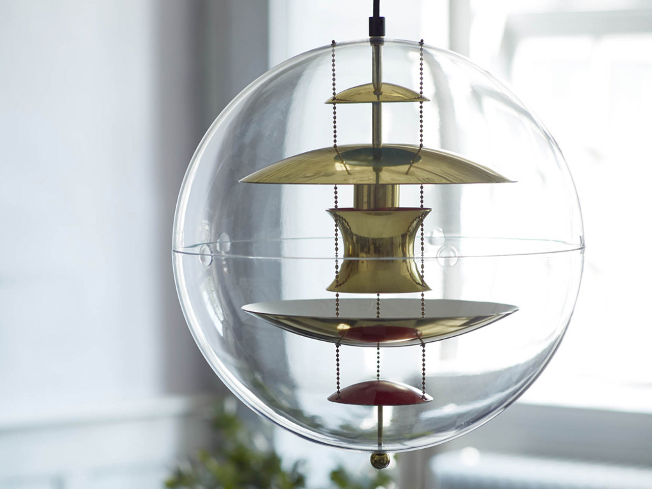 Verpan VP Globe Brass Pendant Light by Verner Panton - Special Edition