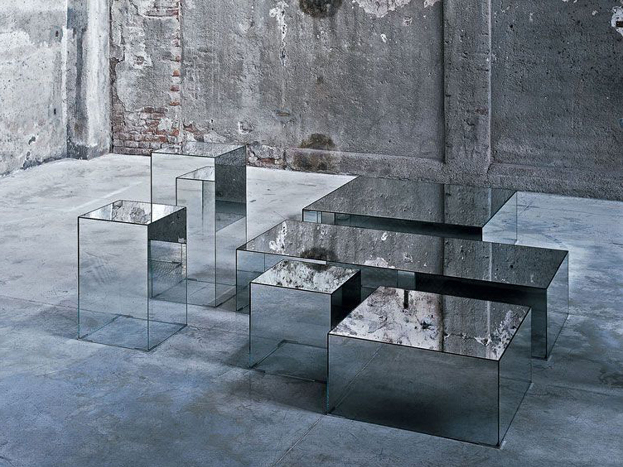 Glas Italia Illusion Side Table by Jean-Marie Massaud