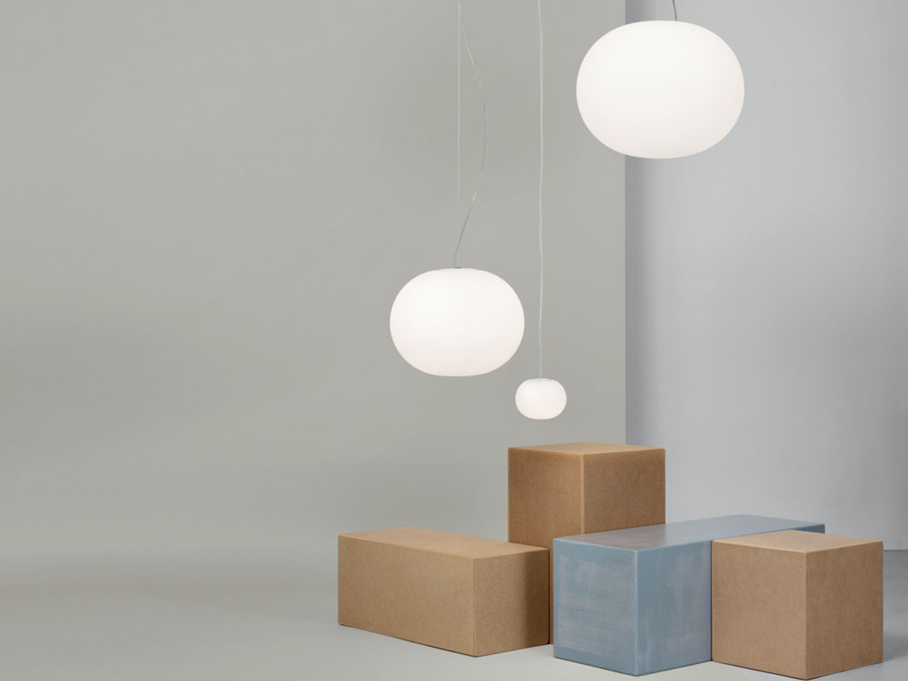 Flos Mini Glo-Ball Pendant Light by Jasper Morrison