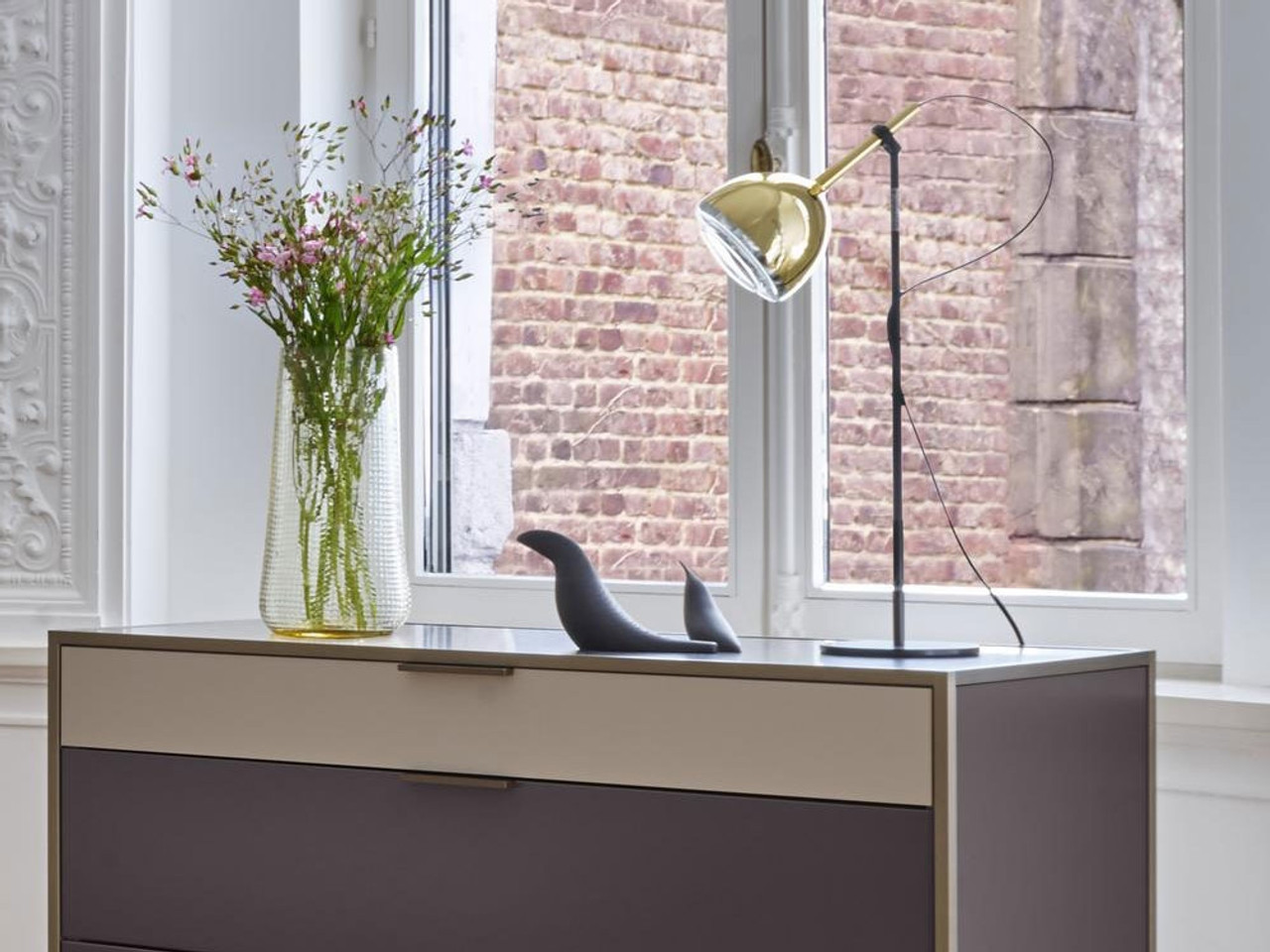 Ligne Roset Brass Bell Table Lamp