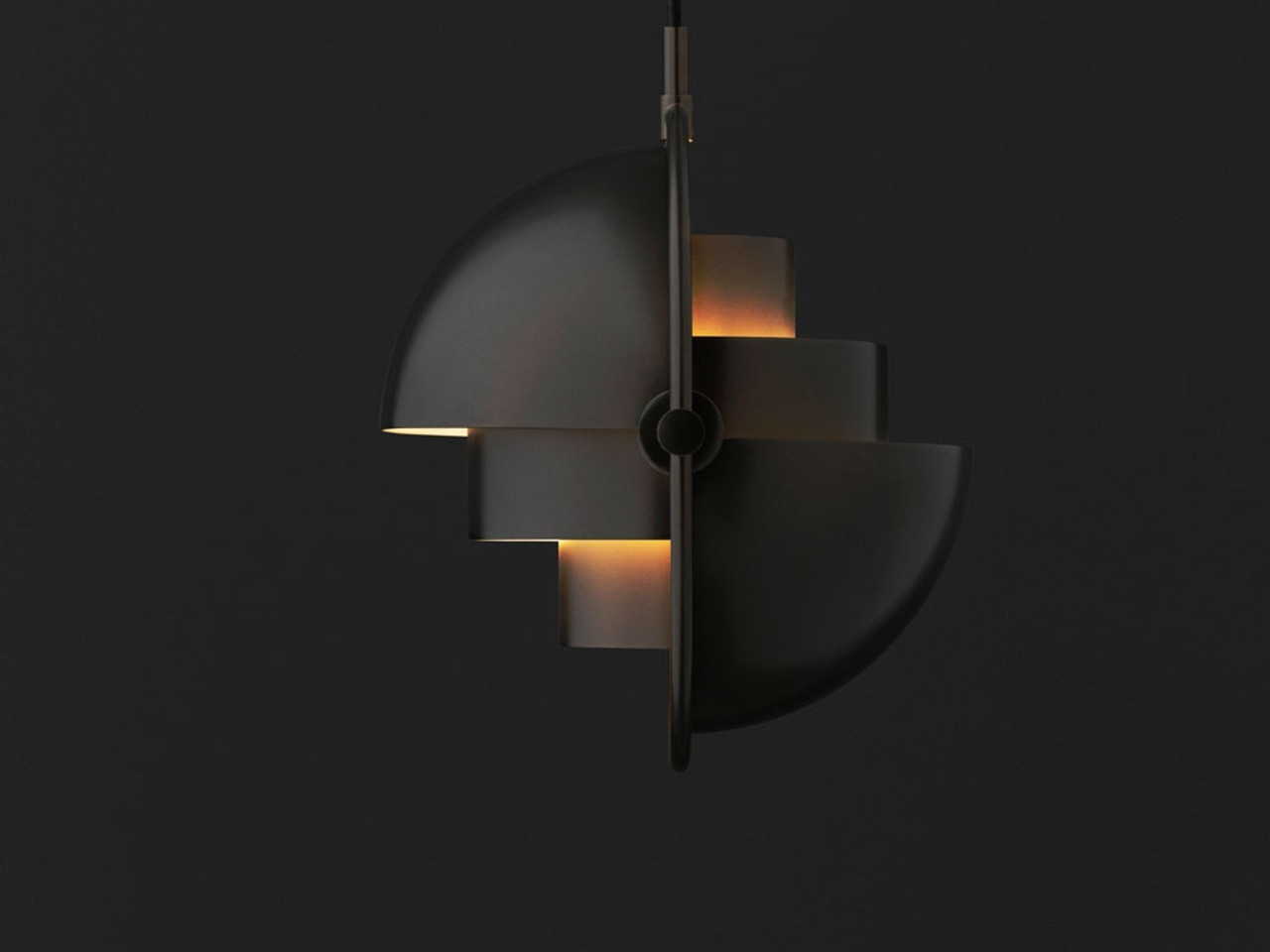 Gubi Multi-Lite Pendant Light - Black Brass 