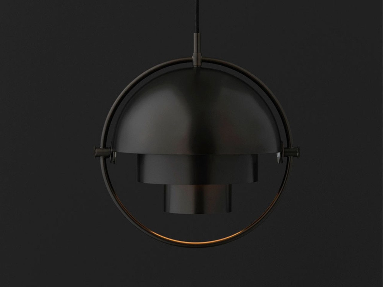 Gubi Multi-Lite Pendant Light - Black Brass 
