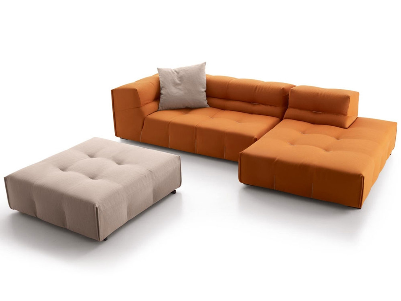 B&B Italia Tufty-Too Sofa with Chaise by Patricia Urquiola