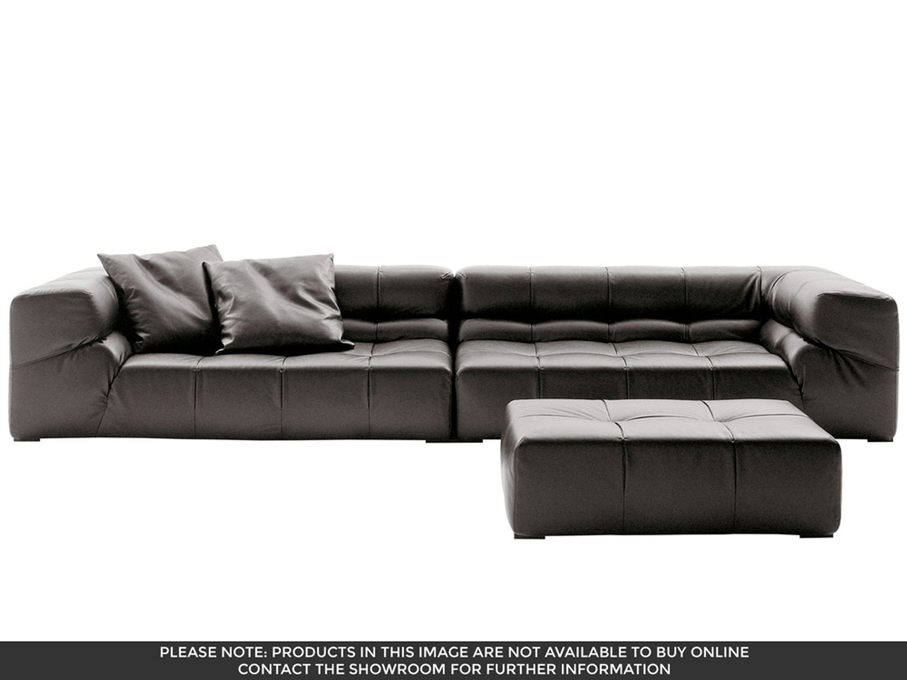 B&B Italia Tufty-Time Leather Sofa by Patricia Urquiola