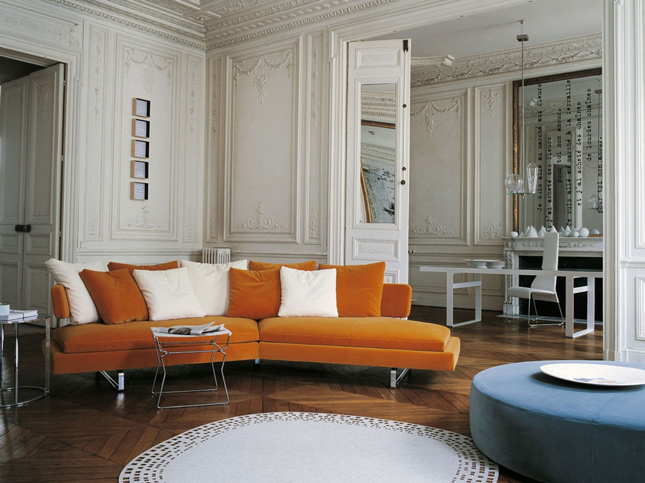B&B Italia Arne Sofa with Chaise by Antonio Citterio