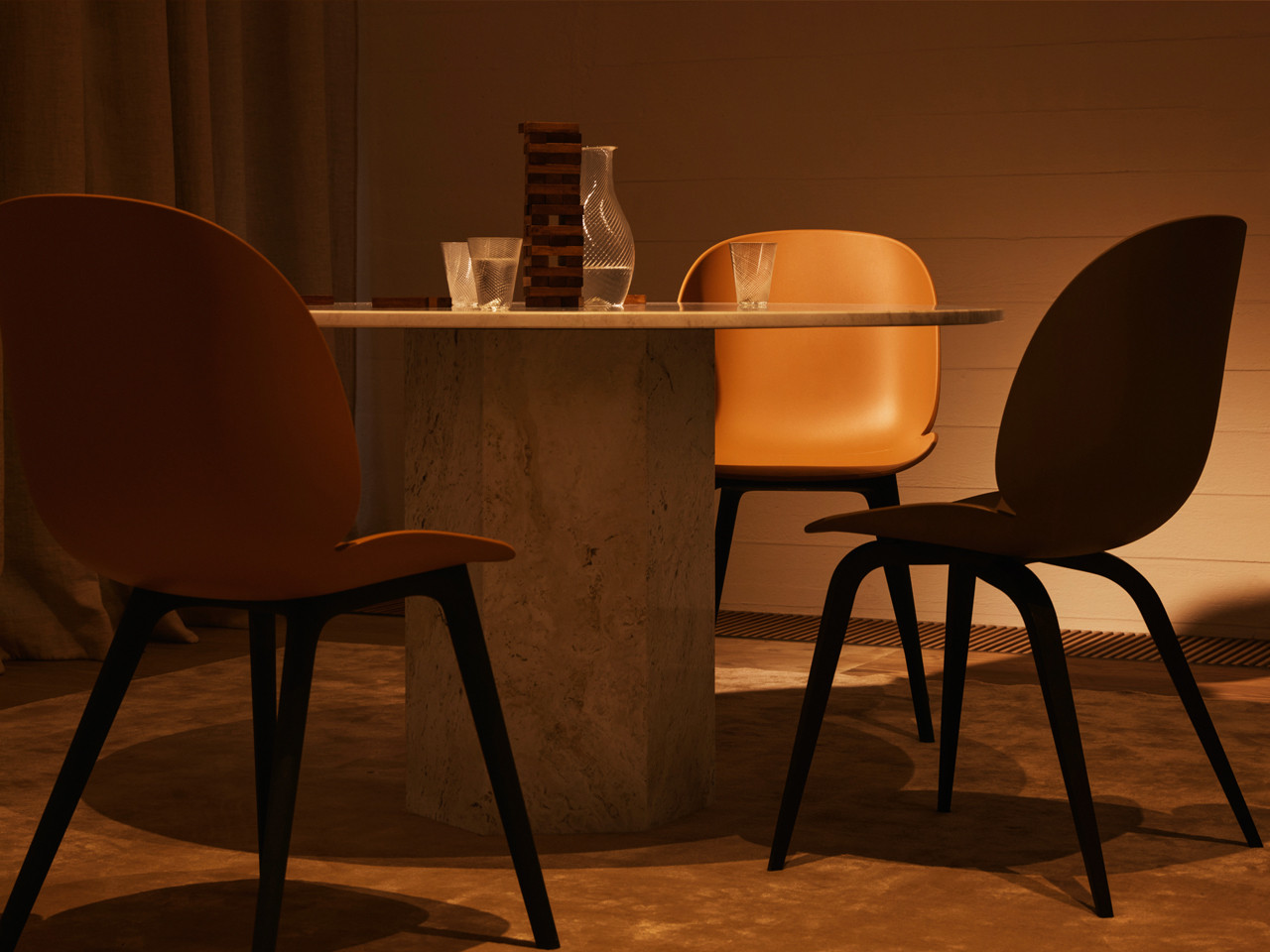 Beetle Dining Chair Un-Upholstered - Plastic Base